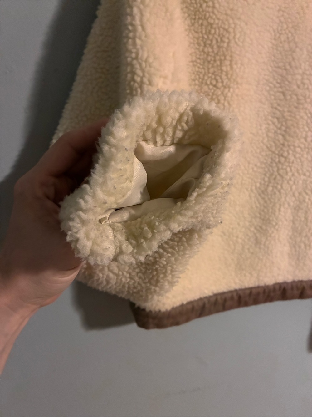 Madewell - Burton Front - Cream/Neutral Sherpa Jacket - Size Small - Picture 7 of 7